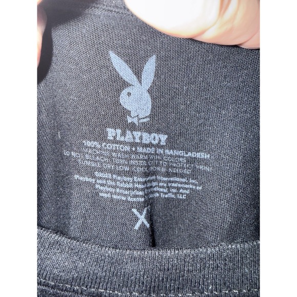 Playboy Shirt Mens XL Black Graphic Tee T-Shirt Logo Bunny Streetwear - Picture 3 of 4